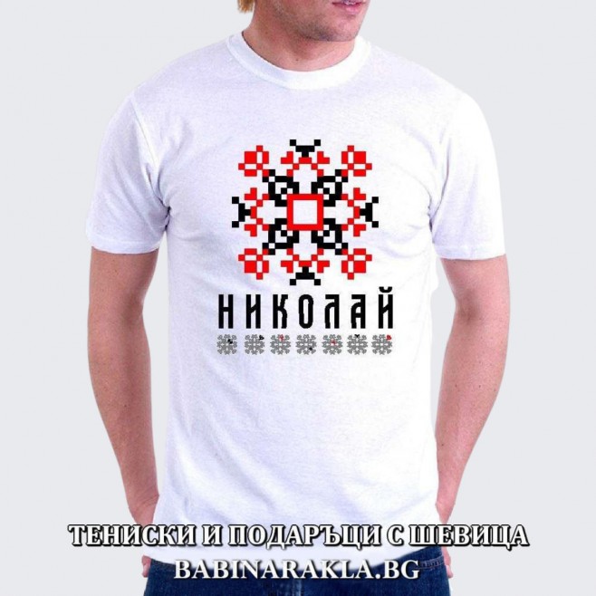 Men's T-shirt with embroidery NIKOLAY