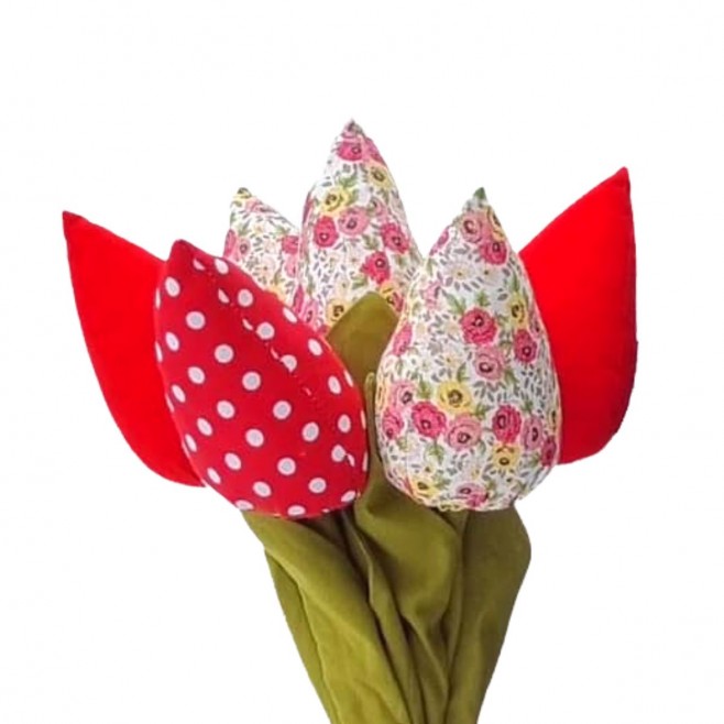 Fabric Tulip with flower pattern