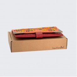 Ladies Leather Wallet Scarlet