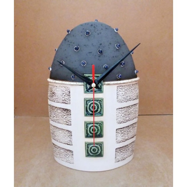 Pottery • Pottery Clock With Decoration • model 4