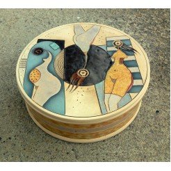 Pottery • Pottery Box With Decoration • model 8