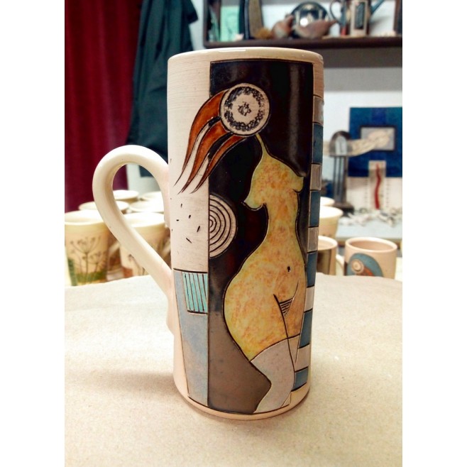 Pottery • Pottery Cup With Decoration • model 5