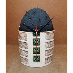 Pottery • Pottery Clock With Decoration • model 4