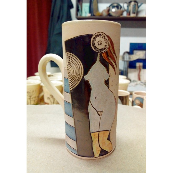 Pottery • Pottery Cup With Decoration • model 7