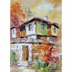 АВТОРСКА КАРТИНА "БЪЛГАРСКА КЪЩА"