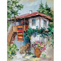АВТОРСКА КАРТИНА "КЪЩА В ЖЕРАВНА"