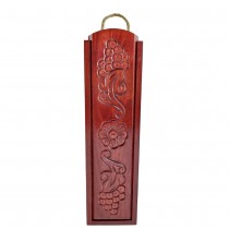 Wine box with carvings, mahogany