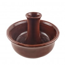 Clay dish for roasting chicken with beer