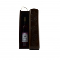Wine box with woodcarving, walnut