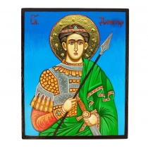 Ръчно рисувана икона свети димитър