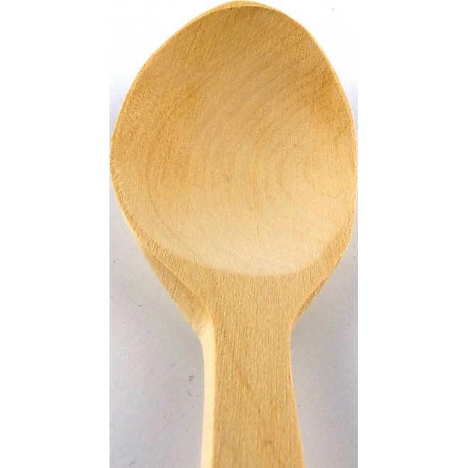 Дървена лъжица за готвене средна ръчно дялана