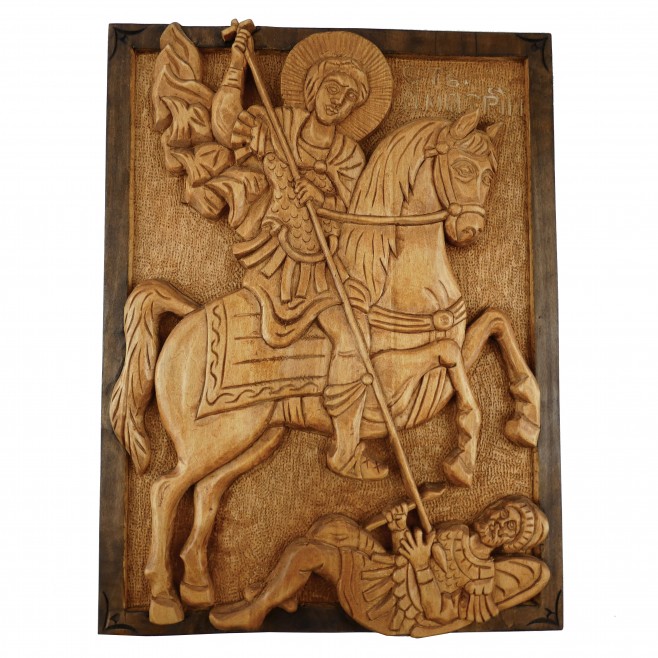 Icon Woodcarving Saint Demetrius