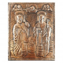 Saint Cyril and Methodius copper icon – Large