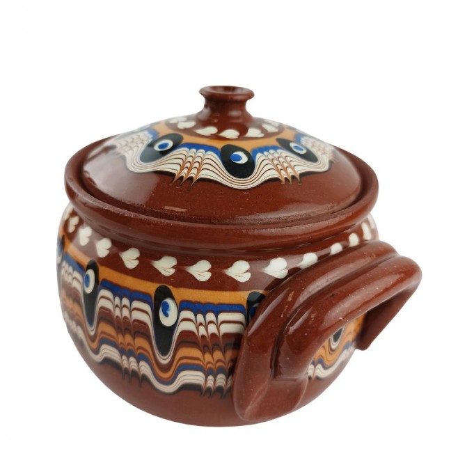 Casserole with lid Troyan Pottery 500 ml