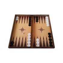 Chess and backgammon set 48, beech, screen printing