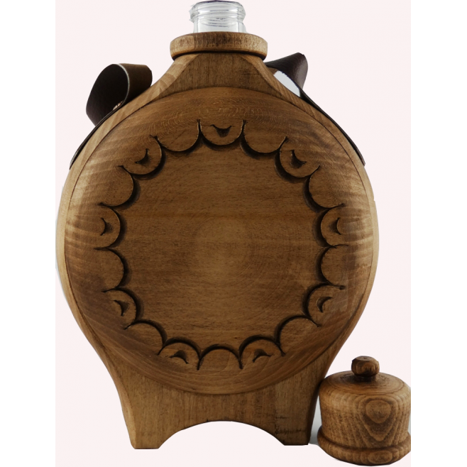 Godmother's vessel (Baklitsa) with woodcarving for rakia