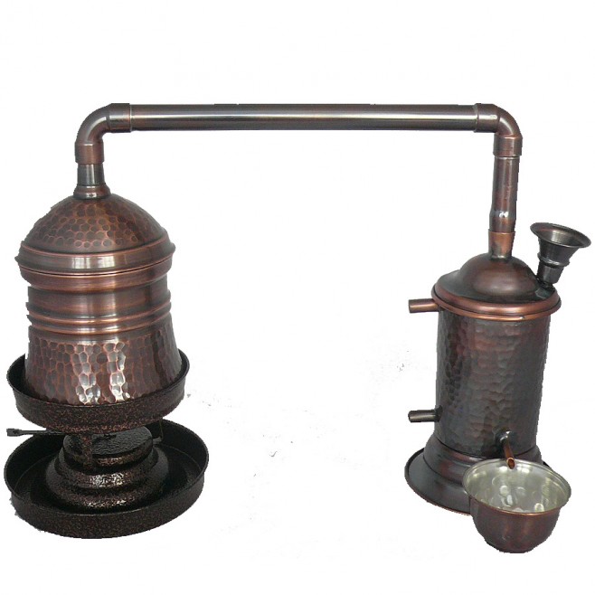 Distiller for brewing brandy, herbs and rose water
