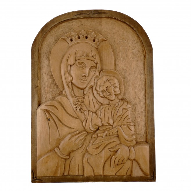 Icon Wood Carving of the Holy Mother of God