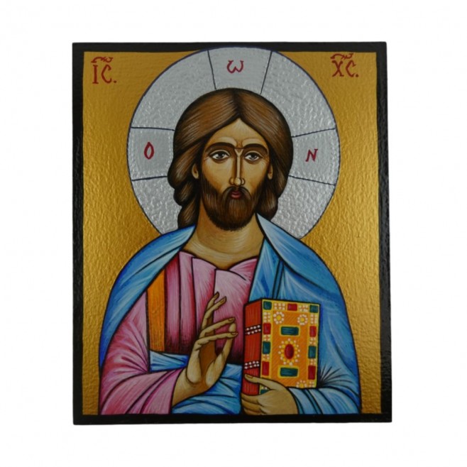 Ръчно рисувана икона исус христос