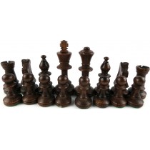 Дървени фигури за шах стаунтон 5 с утежнения в памучна торба
