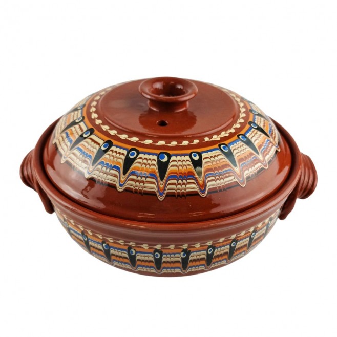 CLAY POT WITH LID TROYAN CERAMICS 5 L