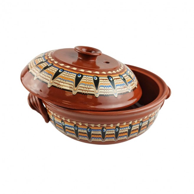 CLAY POT WITH LID TROYAN CERAMICS 5 L