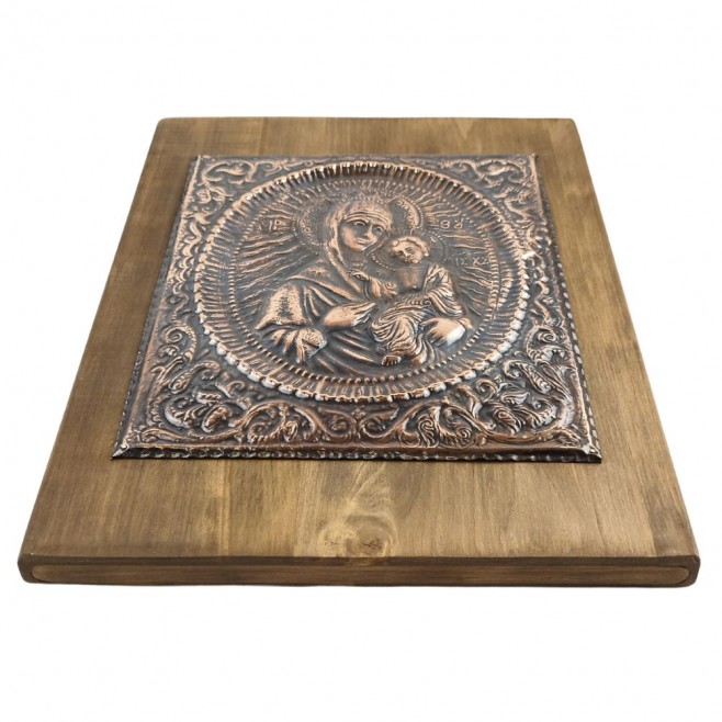 Large Copper Icon of the Holy Virgin