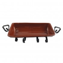 Ceramic tile for  baking fish 30 см