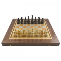 Chess and backgammon set 48 см - natural veneer with unique variations