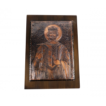 Copper Icon Saint King Boris Michael