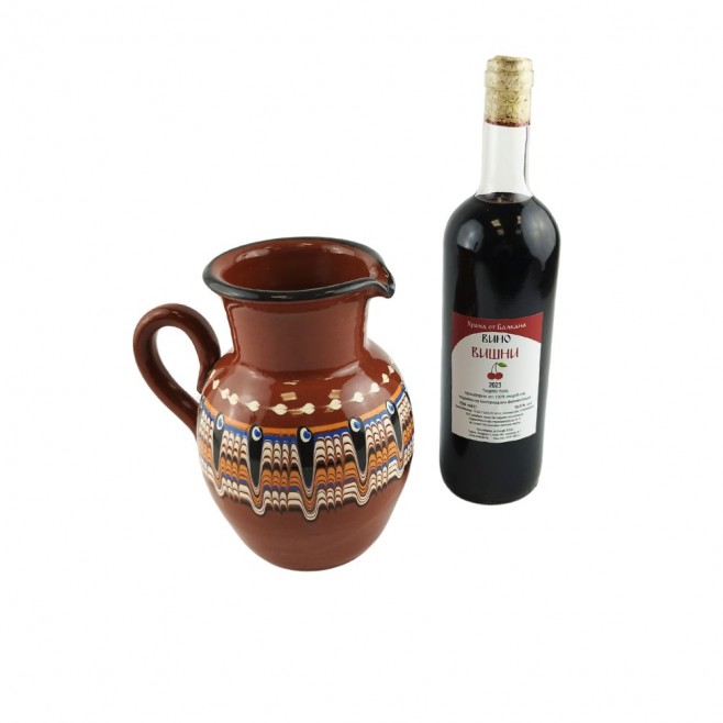 Ceramic Wine Jug Troyan Pottery