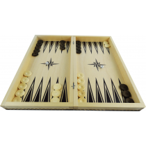 Комплект шах и табла 34 см. бук пирограф
