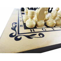 Chess and backgammon set 34 cm, beech screen printing