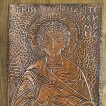 Copper Icon St. Pantaleimon – Large