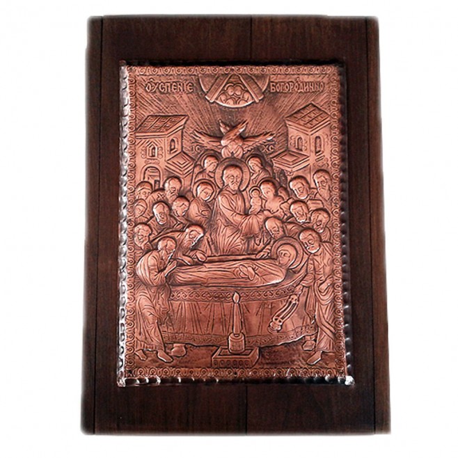 Copper Icon Dormition of the Blessed Virgin - Large