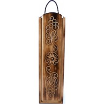Wine box with woodcarving, smoky effect