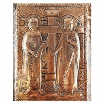 Copper Icon St. St. Constantine and Helena