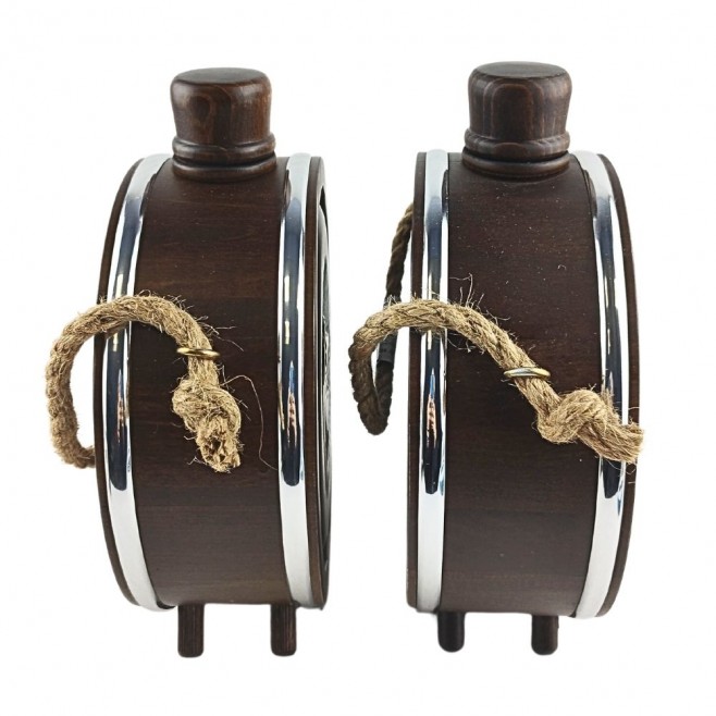 Woodcarved Vessel - Baklitsa, for a master hunter with a glass container 500 ml