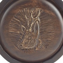 Woodcarved Vessel - Baklitsa, for a master hunter with a glass container 500 ml