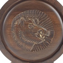 Woodcarved Vessel - Baklitsa, for a master hunter with a glass container 500 ml