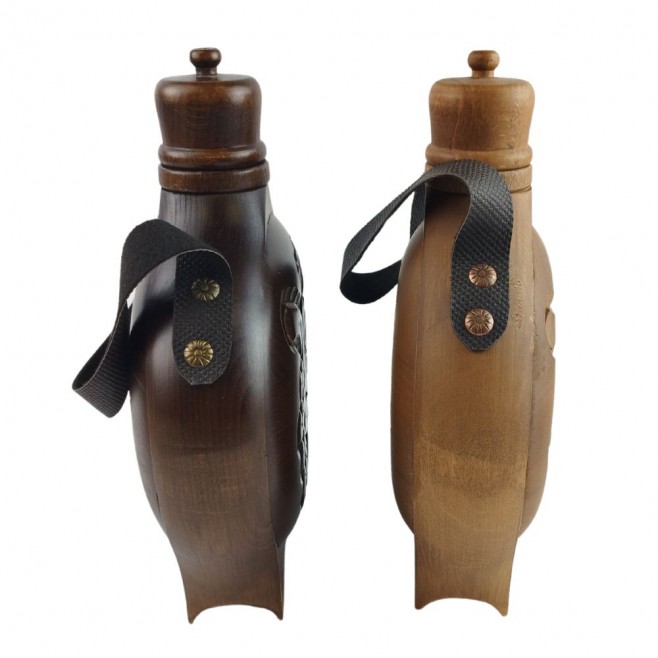 Godmother's vessel (Baklitsa) with woodcarving for rakia