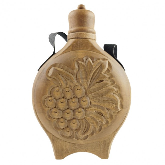 Godmother's vessel (Baklitsa) with woodcarving for rakia