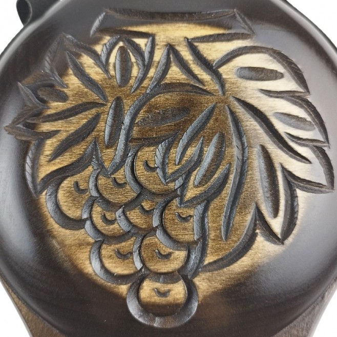 Wooden Bakltisa with glass container