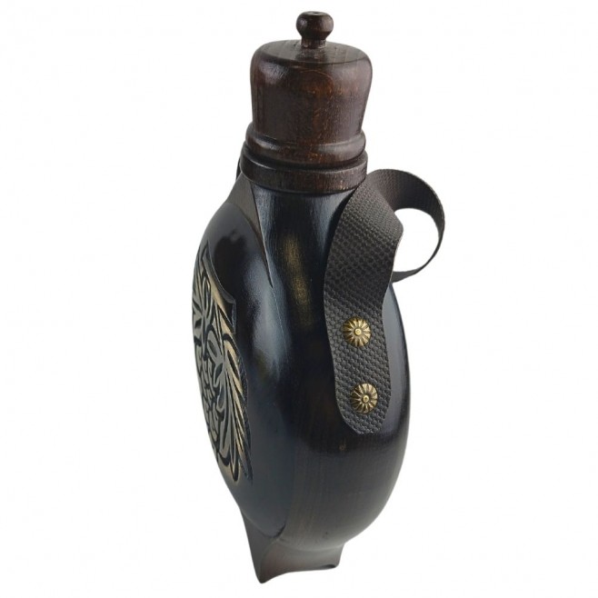 Wooden Bakltisa with glass container