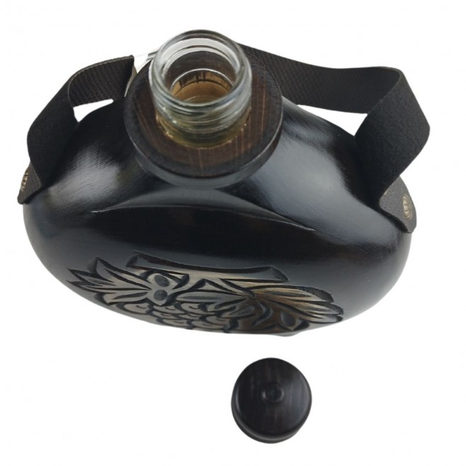 Wooden Bakltisa with glass container