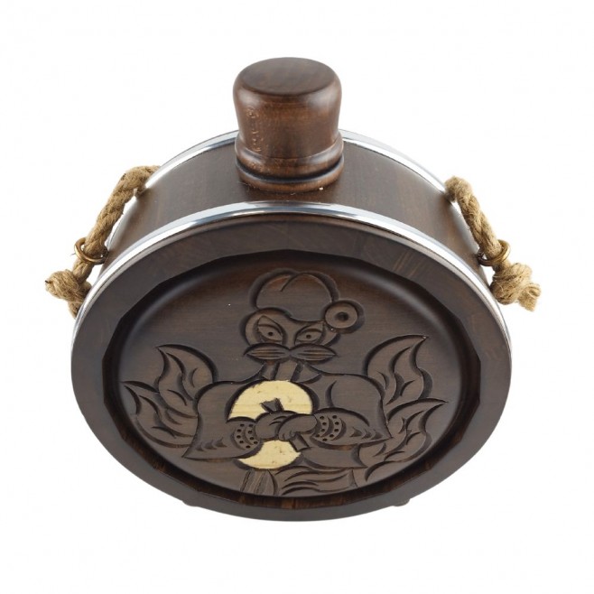 Woodcarved Vessel - Baklitsa, Piper with glass container 500 ml