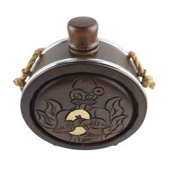 Woodcarved Vessel - Baklitsa, Piper with glass container 500 ml