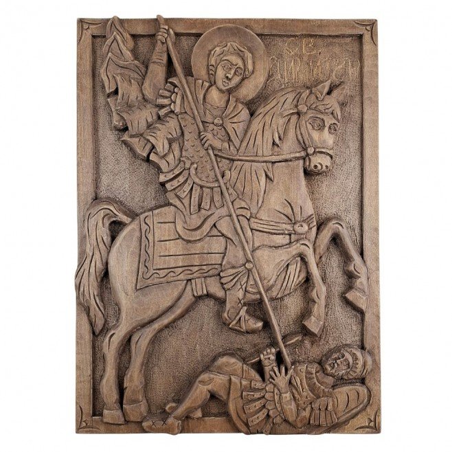 Icon Woodcarving Saint Demetrius