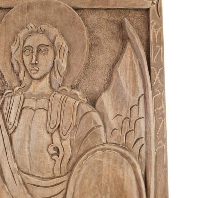 Woodcarving Icon Saint Archangel Michael
