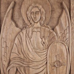 Woodcarving Icon Saint Archangel Michael